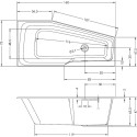 Акриловая ванна Riho Rething Space BR1400500000000 L, 160x75