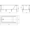 Акриловая ванна Roca Easy 170x70 см