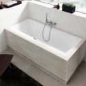 Акриловая ванна Villeroy & Boch Squaro Edge 12 UBQ180SQE2DV-RW 180x80, с ножками, слив-перелив, stone white