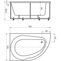 Акриловая ванна Акватек Вирго L, с фронтальным экраном