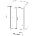 Душевая дверь в нишу Aquanet SD-1200A 120х90
