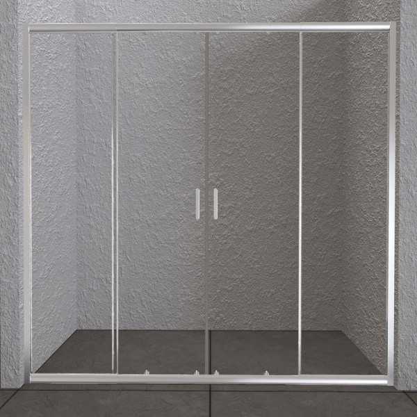 Душевая дверь в нишу BelBagno Unique BF-2-150/180-C-Cr стекло прозрачное