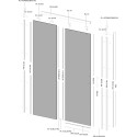 Душевая дверь в нишу GuteWetter Slide SLDGK-862 125 см, профиль черный матовый