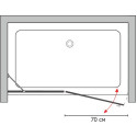 Душевая дверь в нишу GuteWetter Trend Door GK-862AP левая 118 см стекло бесцветное Two, профиль хром