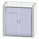 Душевая дверь в нишу Kubele DE019D4-CLN-CH 140 см, профиль хром