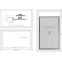 Душевая дверь в нишу Kubele DE019D4-CLN-CH 140 см, профиль хром