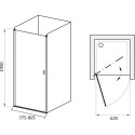 Душевая дверь в нишу Ravak CSD1-80 Transparent, профиль блестящий