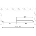 Душевая дверь в нишу Vegas Glass ZP 115 05 05 профиль бронза, стекло бронза