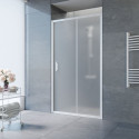 Душевая дверь в нишу Vegas Glass ZP NOVO 120 01 10 120 см, профиль белый, стекло сатин