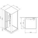 Душевая кабина AM.PM Awe 90x90 с баней