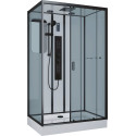 Душевая кабина Niagara Premium NG-6912-01GQL BLACK 120х80х210 левая, черная