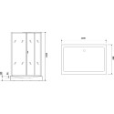 Душевая кабина Niagara Premium NG-6912-01GQL BLACK 120х80х210 левая, черная