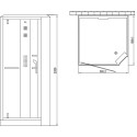 Душевая кабина Orans SR-89101LS белая, с баней