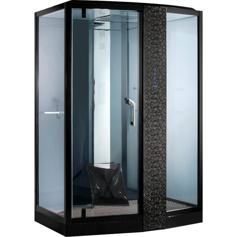Душевая кабина Orans SR-89102RS черная, с баней