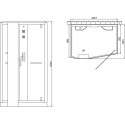 Душевая кабина Orans SR-89105LS белая, с баней