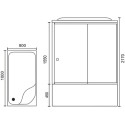 Душевая кабина Royal Bath RB 8100BP3-WC-CH R