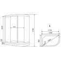 Душевая кабина Timo Eco TE-0702 P L