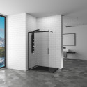 Душевая перегородка RGW Walk In WA-13-B 150x195, профиль матовый черный