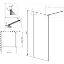 Душевая перегородка Radaway Modo X Black II Frame 100