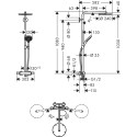 Душевая стойка Hansgrohe Raindance Select S Showerpipe 240 1jet P  27633670 с термостатом, черный
