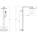 Душевая стойка Jacob Delafon Strayt E98321-CP