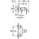 Душевой комплект Grohe Eurosmart 123576 для душа