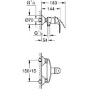 Душевой комплект Grohe Eurosmart New 124410