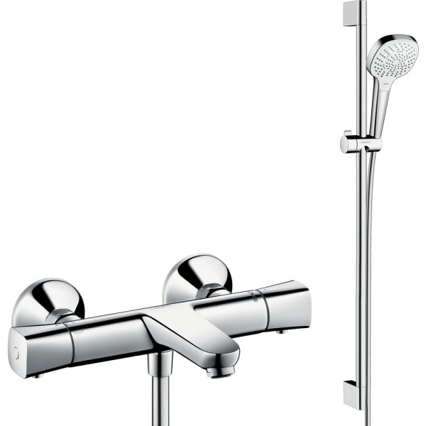Душевой комплект Hansgrohe Ecostat universal 13123000 термостат + душевой гарнитур Croma Select E Multi 26590400