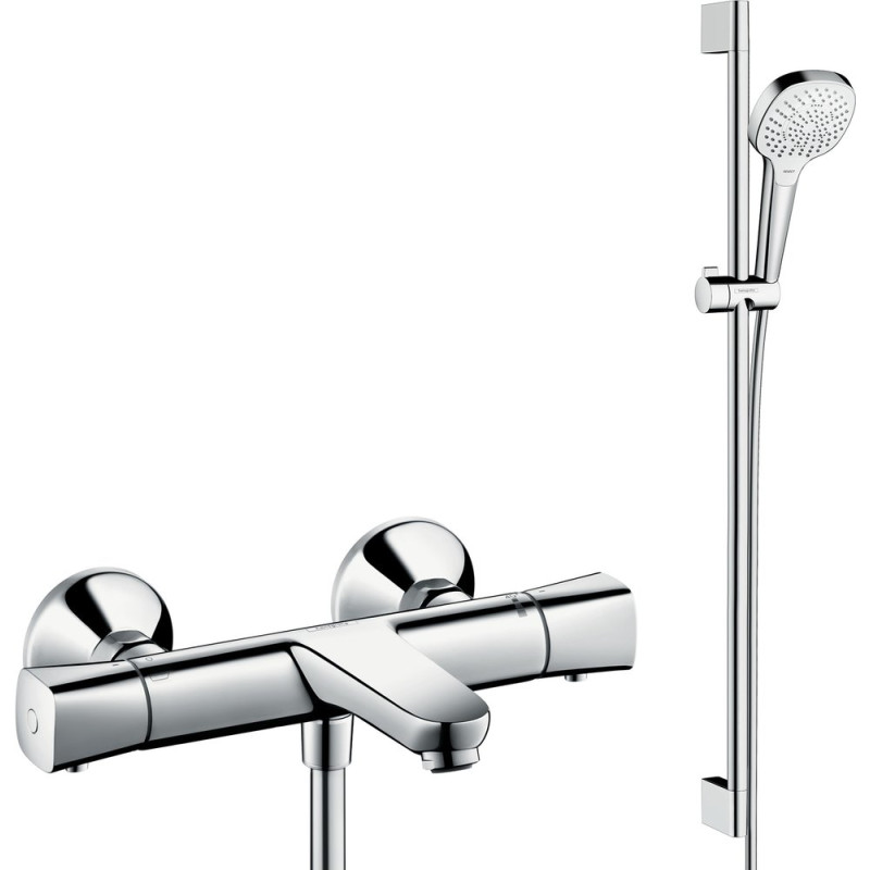 Душевой комплект Hansgrohe Ecostat universal 13123000 термостат + душевой гарнитур Croma Select E Multi 26590400