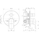 Душевой комплект Ideal Standard Ceraflex BC447AA С ВНУТРЕННЕЙ ЧАСТЬЮ