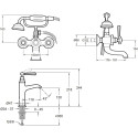 Душевой комплект Jacob Delafon Cleo1889 E24308-CP + E24313-CP