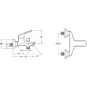 Душевой комплект Jacob Delafon Lucien E20850RU-CP 3 в 1 два смесителя + душевой гарнитур