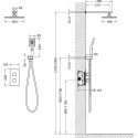 Душевой комплект Timo Petruma SX-5059/03SM с термостатом, черный
