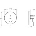 Душевой комплект VitrA Origin A4926636EXP С ВНУТРЕННЕЙ ЧАСТЬЮ, матовый черный