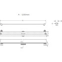 Душевой лоток Berges Wasserhaus Super Slim 090184 120 см