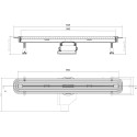 Душевой лоток Pestan Confluo Slim Line 550+ хром матовый