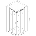 Душевой уголок Berges Wasserhaus Gelios 061022 90х90, профиль хром сильвер