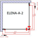 Душевой уголок Cezares Elena A2 70 P Cr