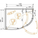 Душевой уголок Cezares Elena RH1 120/90 C Cr L