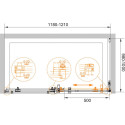 Душевой уголок Cezares Stylus O M AH1 120/100 C Cr