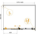 Душевой уголок Cezares Stylus Soft AH 1 140/90 C Cr