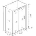 Душевой уголок Good Door Galaxy WTW+SP-C-CH 120x90, профиль хром