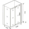 Душевой уголок Good Door Galaxy WTW+SP-C-В 130x100, профиль черный