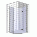 Душевой уголок GuteWetter Lux Festt GK-001 правый 100x100 см стекло бесцветное, фурнитура хром
