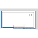Душевой уголок GuteWetter Practic Rectan GK-403 правая 120x80 см стекло бесцветное, профиль матовый хром