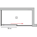 Душевой уголок GuteWetter Slide Rectan GK-863A правая 130x80 см стекло бесцветное, профиль хром