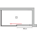 Душевой уголок GuteWetter Slide Rectan GK-863B левая 110x80 см стекло бесцветное, профиль хром