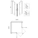 Душевой уголок Niagara Nova NG-6813-08 BLACK 90x90, квадратный, черный