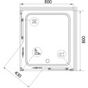 Душевой уголок RGW Classic CL-34 80х80, профиль черный