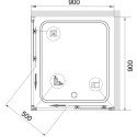 Душевой уголок RGW Classic CL-34 90х90, профиль черный